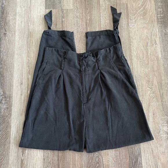 Reformation Avalon Vintage Black Ankle Tie High Waisted Trouser - Size: 10 - Picture 7 of 13